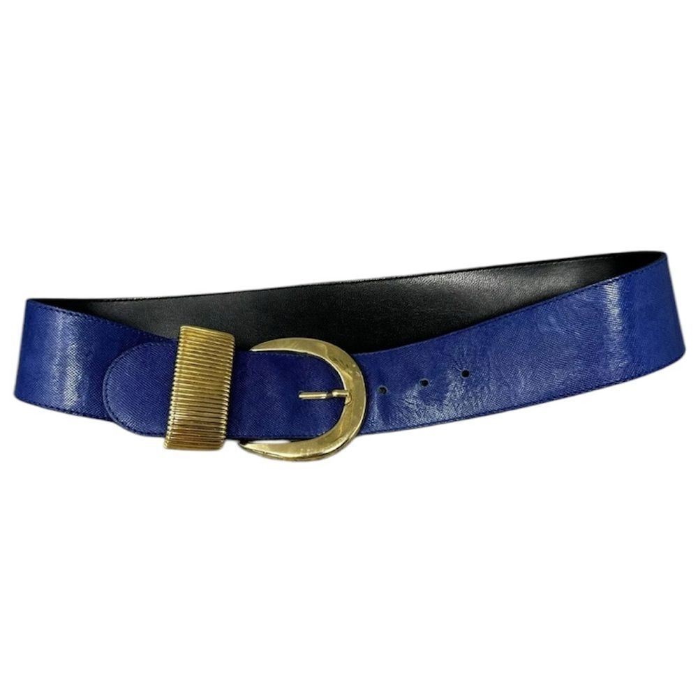 Furla Vintage Blue and Gold Women's Belt